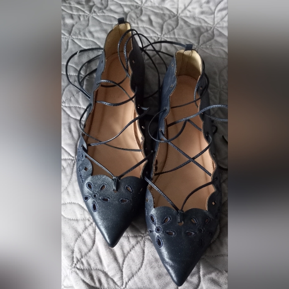 J.crew lace flats, size 8.5. Worn x1